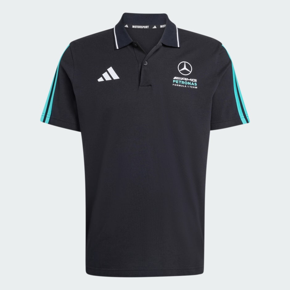 MERCEDES - AMG Petronas F1 車隊 DNA POLO 衫（黑色 / 半薄荷綠）
