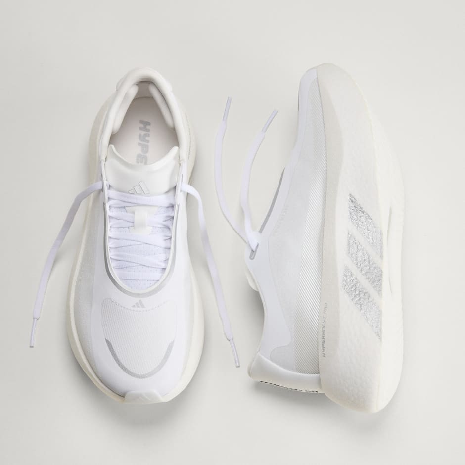 HyperBoost Edge 跑步鞋（Cloud White / Silver Metallic / Zero Met）